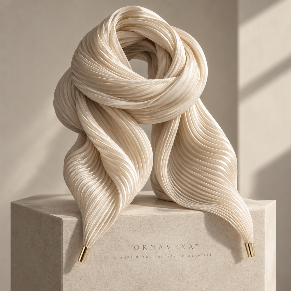 ORNAVEXA™ Pleated Sculpture Scarf NOT JUST A SCARF.